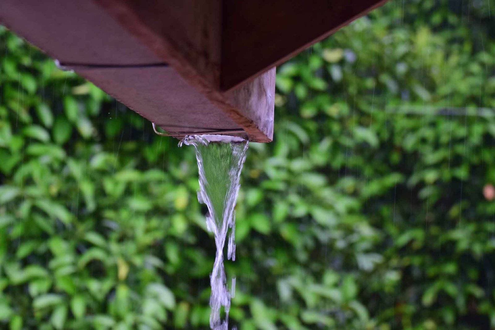 Rain Gutter is Pouring Into the Ground
