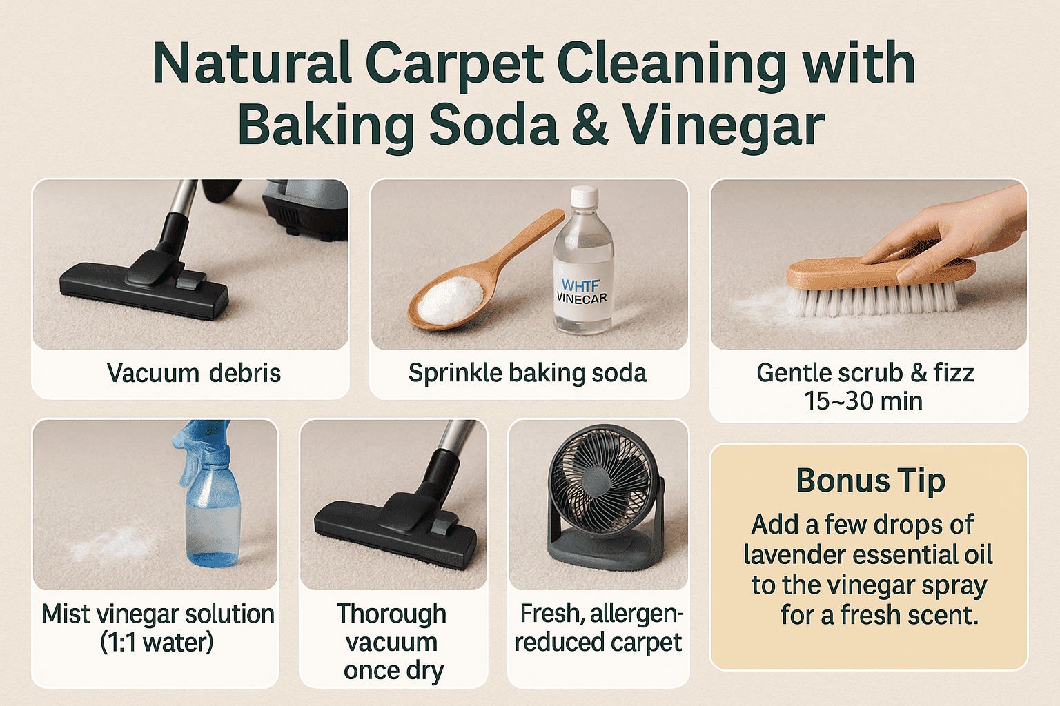 How to clean carpet without water